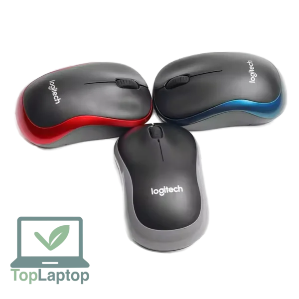 Logitech Muizen M185 rood, grijs en blauw