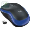 Logitech M185 Muis Zwart-Blauw
