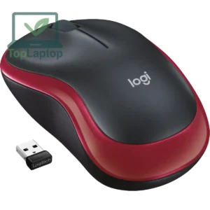 Logitech M185 Muis Zwart-Rood